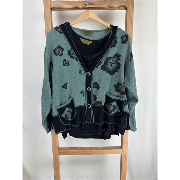 A. Spence Collections Jackets & Blazers - Vintage 90's A . Spence Green Button Up Jacket Tank Set #1035 Size XL